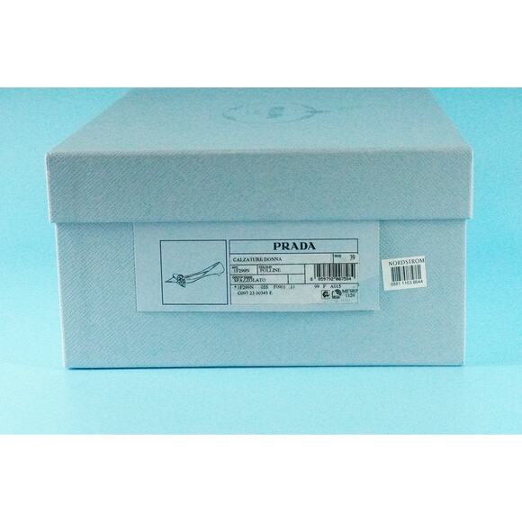 Prada Loop Bouquet Yellow Patent Pointed Toe Flat NIB $1120 Floral - Picture 12 of 13